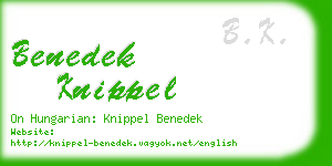 benedek knippel business card